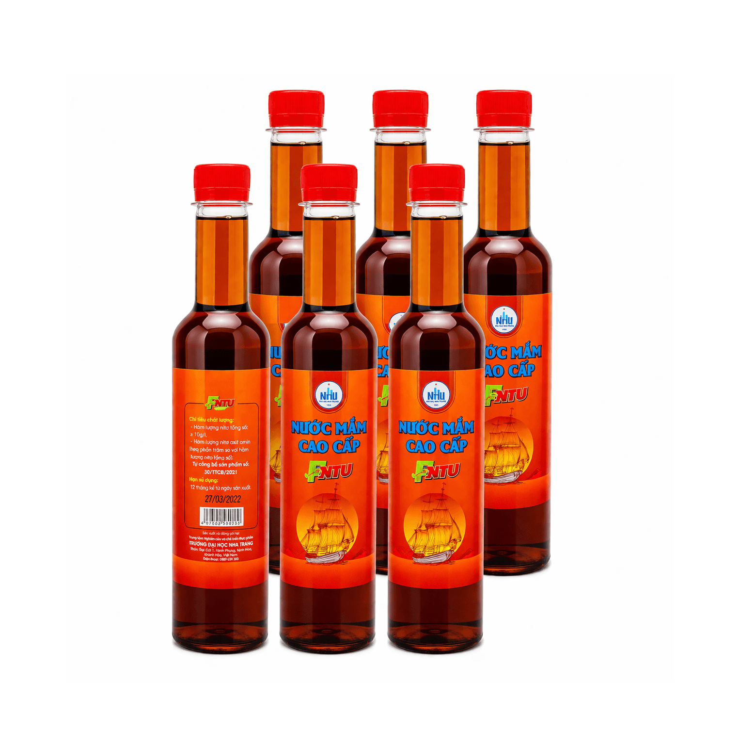 Nước mắm Đại học Nha Trang 10 độ đạm (lốc 6 chai)