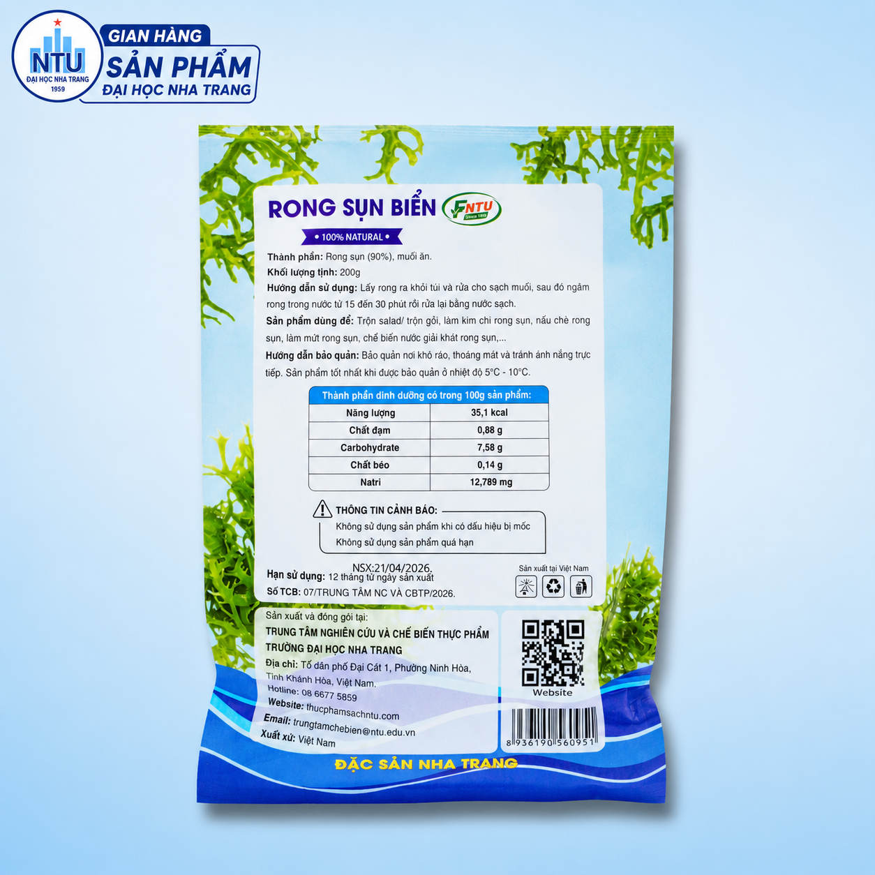 COMBO 129k: nước mắm ngon247 - độ đạm + dầu cá hồi + yến Kid + rong biển sấy lạnh + rong sụn