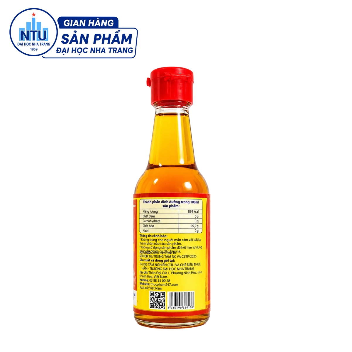 Dầu cá hồi Ngon247 - Đại học Nha Trang - (chai 60ml)