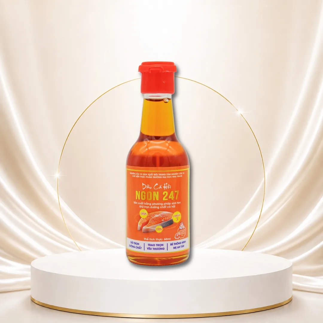Dầu cá hồi Ngon247 [Đại học Nha Trang] - chai 60ml