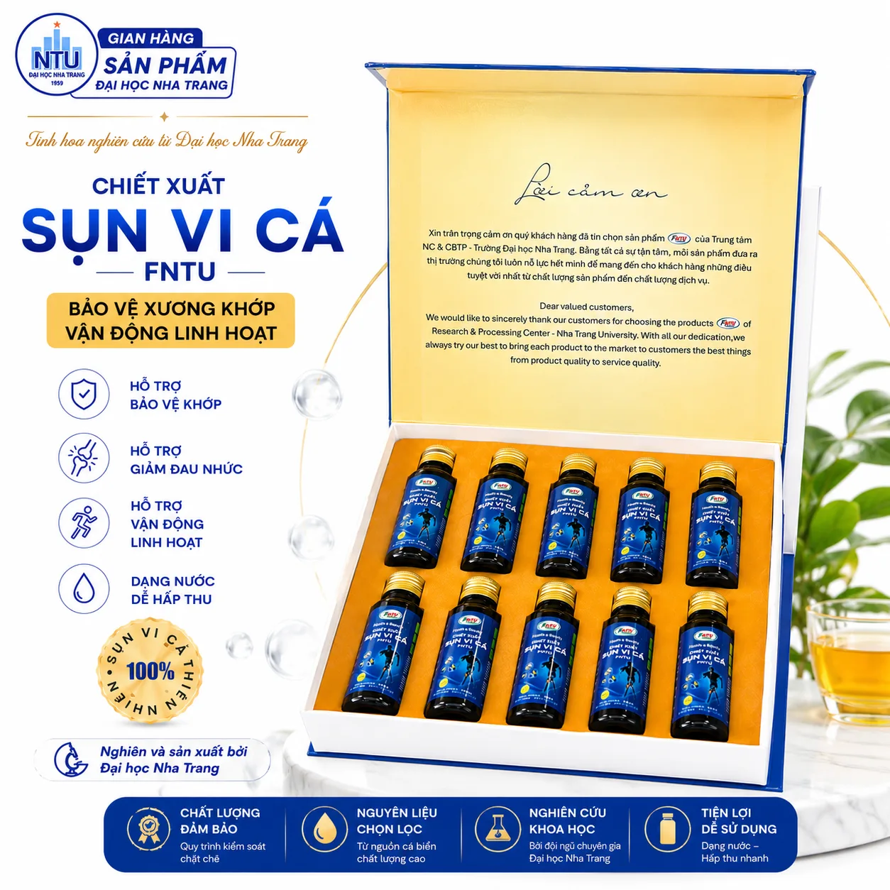 Chiết xuất Sụn Vi Cá FNTU [Đại học Nha Trang]