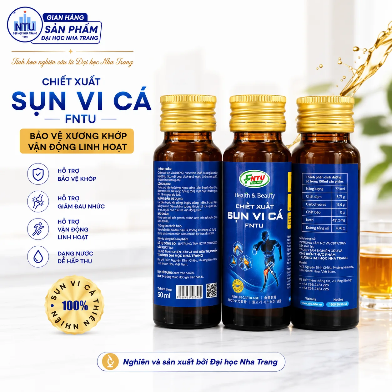 Chiết xuất Sụn Vi Cá FNTU [Đại học Nha Trang]