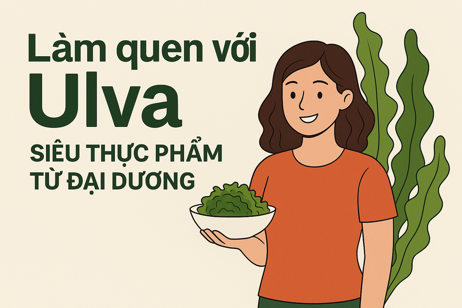 🌊 LÀM QUEN VỚI ULVA – SIÊU THỰC PHẨM TỪ ĐẠI DƯƠNG 🌿