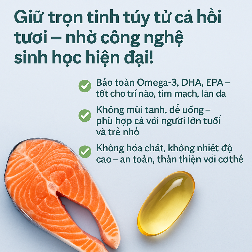 Giữ trọn tinh túy từ cá hồi tươi – nhờ công nghệ sinh học hiện đại
