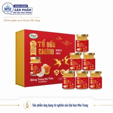 Tổ Yến Chưng Đông Trùng Hạ Thảo [Đại học Nha Trang] – Hộp 6 hũ x 70ml