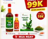 Combo 99K: Nước mắm 35 đạm + Dầu cá hồi + Rong biển sấy lạnh [Đại học Nha Trang]