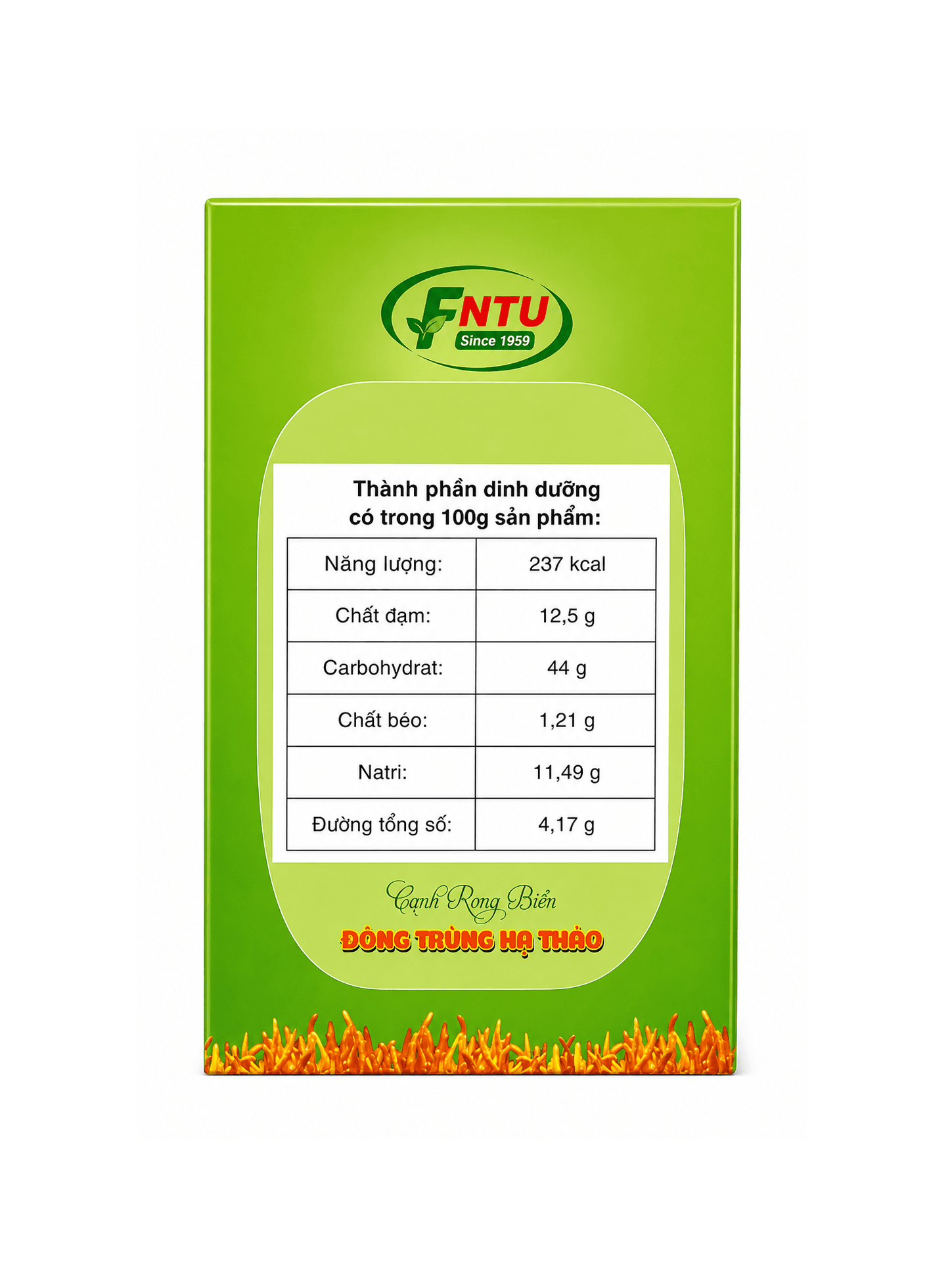 Canh rong biển đông trùng hạ thảo (hộp 5 gói 20g)