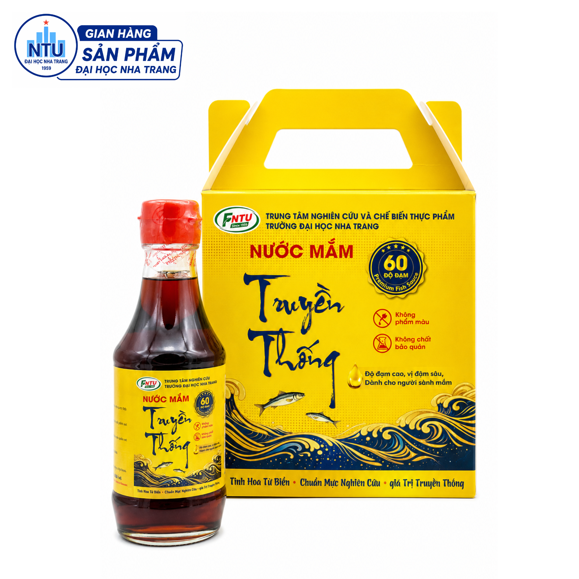 Nước mắm 60 độ đạm (hộp 6 chai x 200ml)