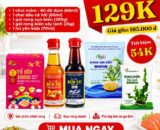 COMBO 129k: nước mắm ngon247 - 60 độ đạm + dầu cá hồi + yến Kid + rong biển sấy lạnh + rong sụn