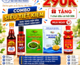 COMBO 290K: nước mắm 45 đạm + Nước mắm 30 đạm+ hộp canh rong đtht + gói rong sụn + Dầu cá hồi [Đại học Nha Trang]