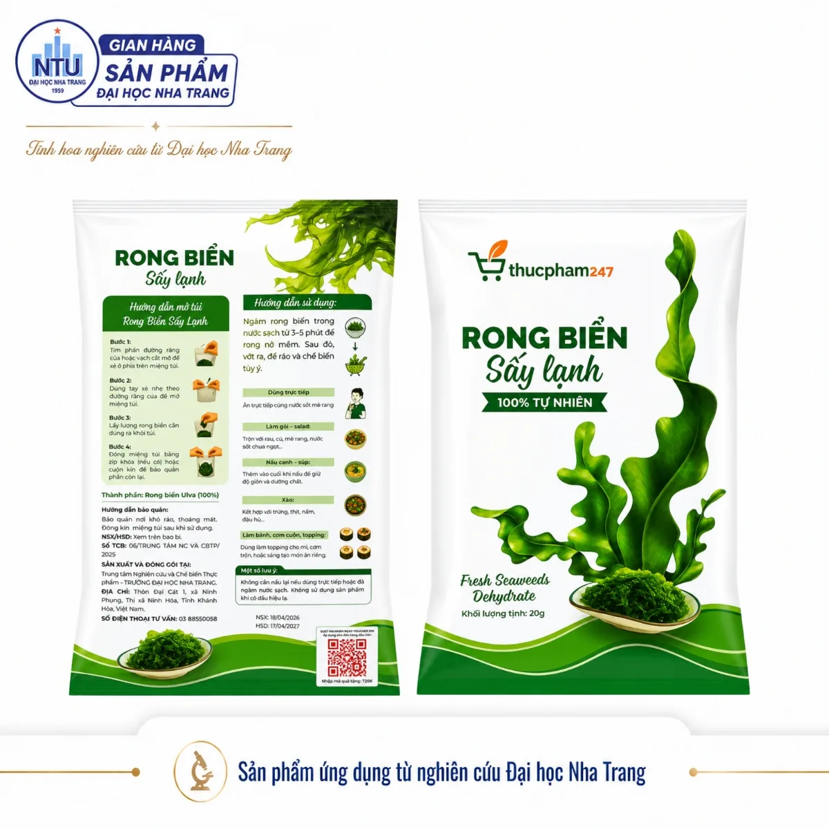 RONG BIỂN SẤY LẠNH HEALTHY [Đại học Nha Trang]