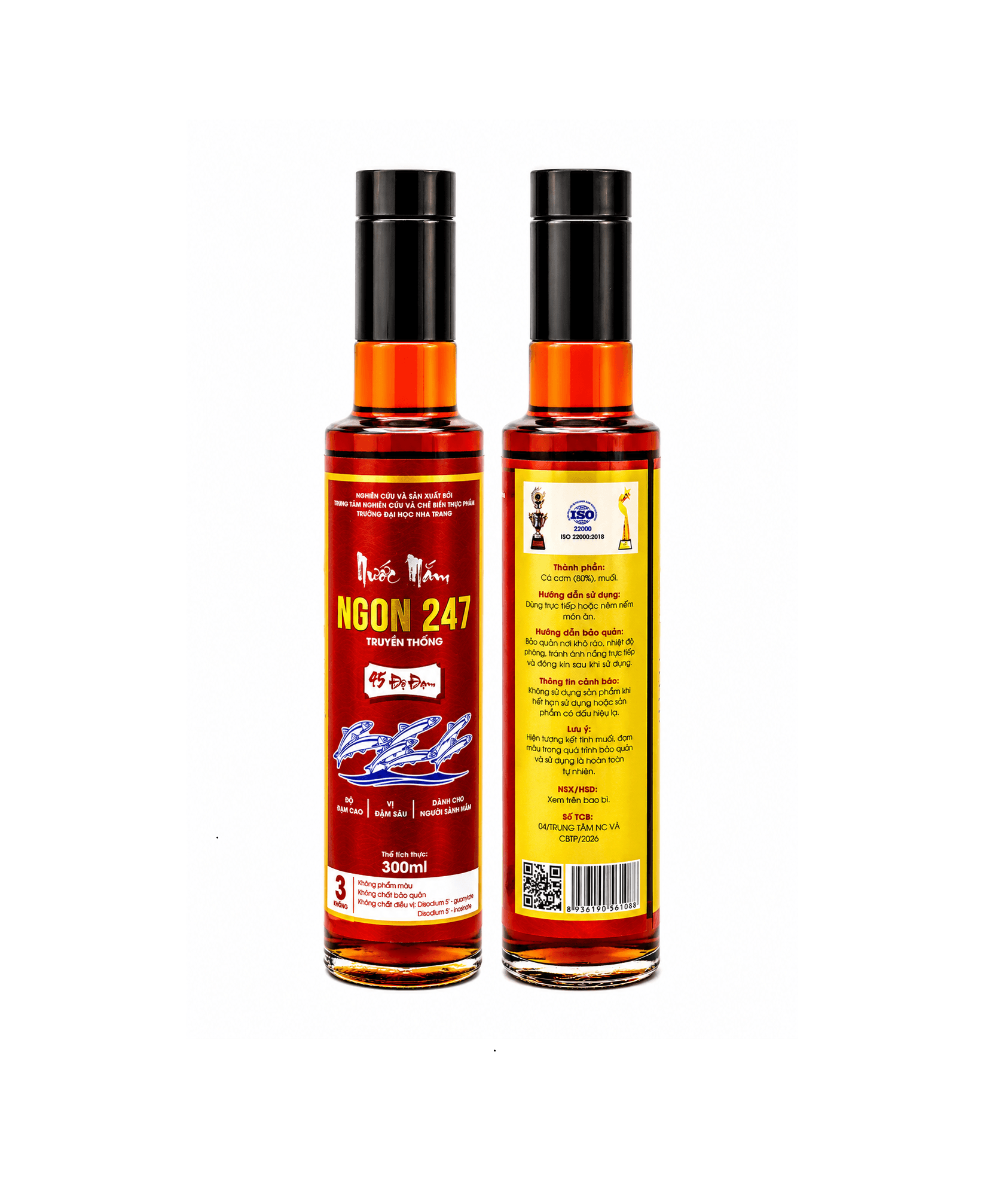 COMBO: nước mắm ngon247 - 45 độ đạm + dầu cá hồi Ngon247 + rong biển sấy lạnh