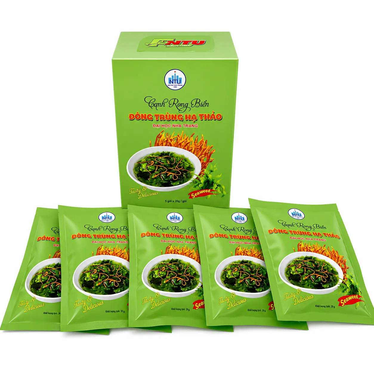 Canh rong biển đông trùng hạ thảo (gói 20g)