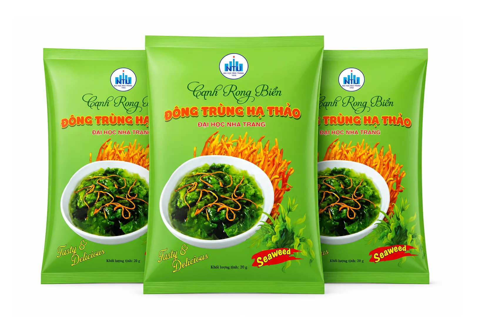 Canh rong biển đông trùng hạ thảo (gói 20g)