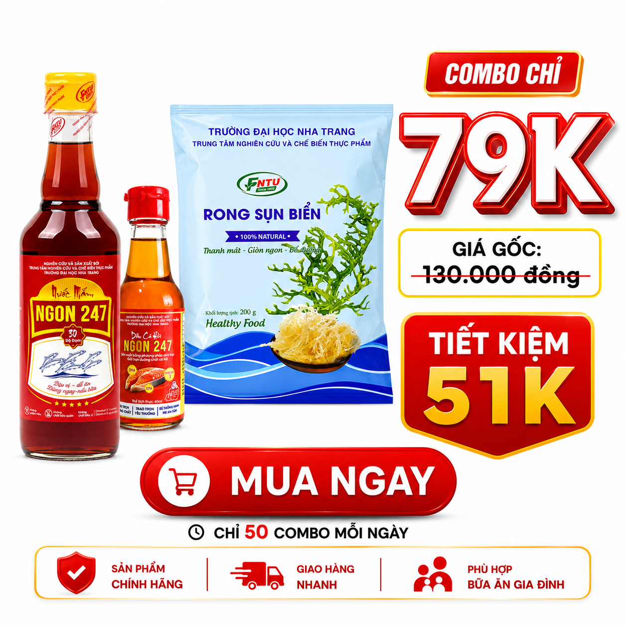 CHỈ 79K – CÓ NGAY COMBO 3 MÓN ĐẶC SẢN NHA TRANG (GIÁ GỐC 130K)