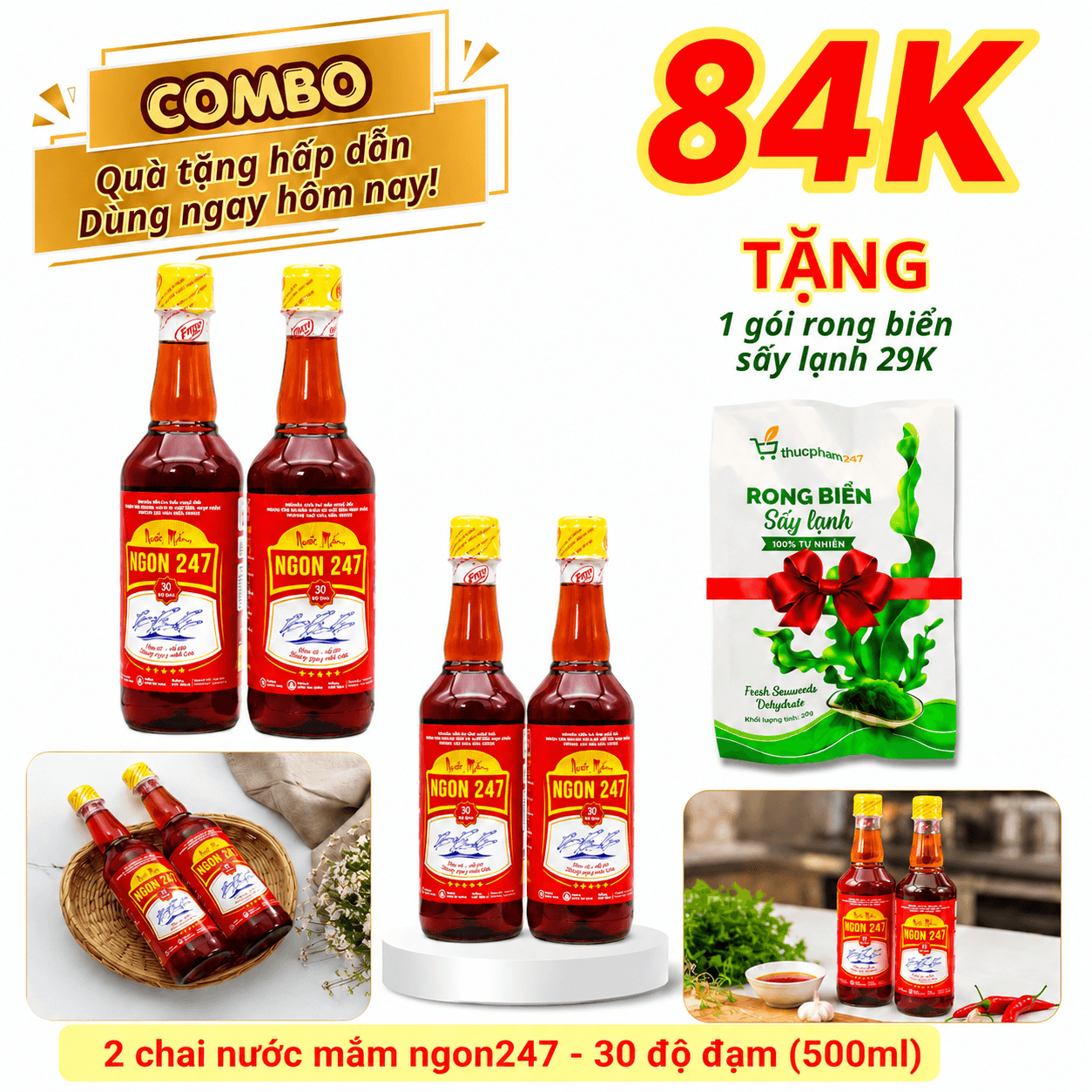 COMBO: 2 chai nước mắm ngon247 - 30 độ đạm