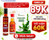 COMBO 89K – CÓ NGAY 3 MÓN ĐẶC SẢN NHA TRANG: Nước mắm truyền thống 45 độ đạm + dầu cá hồi và rong sụn biển