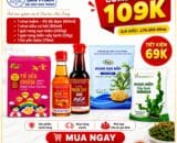 COMBO 109k: nước mắm ngon247 -  độ đạm + dầu cá hồi + yến Kid + rong biển sấy lạnh + rong sụn [Đại học Nha Trang]