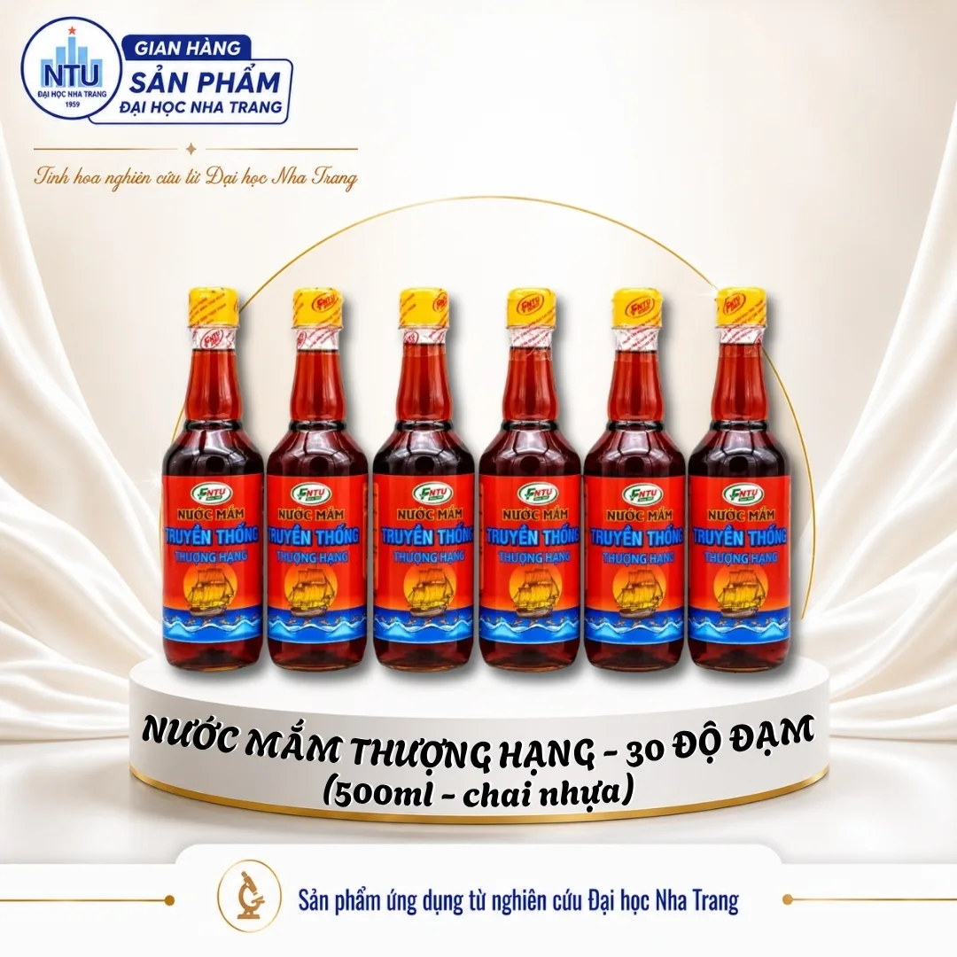 Nước mắm truyền thống Thượng hạng [Đại học Nha Trang] - Hộp 6 chai x 500ml
