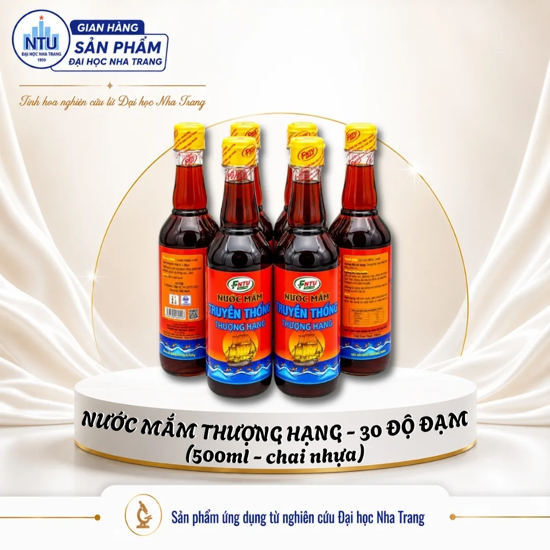Nước mắm truyền thống Thượng hạng [Đại học Nha Trang] - Hộp 6 chai x 500ml
