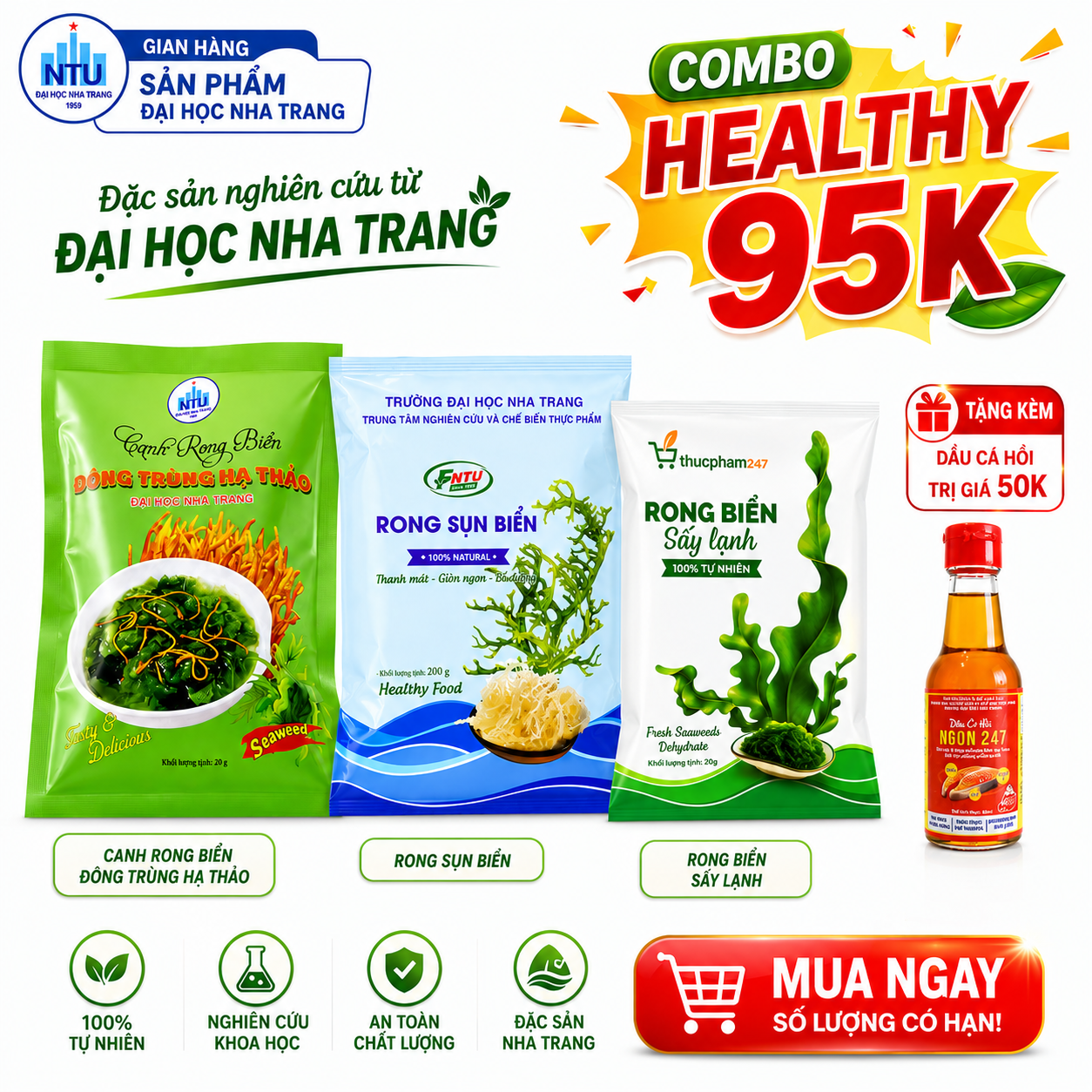 COMBO HEALTHY 95K - ĐẶC SẢN NGHIÊN CỨU TỪ ĐẠI HỌC NHA TRANG