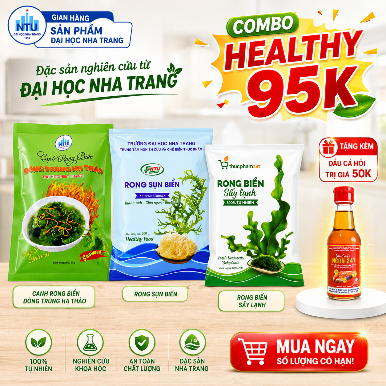 COMBO HEALTHY 95K - ĐẶC SẢN NGHIÊN CỨU TỪ ĐẠI HỌC NHA TRANG