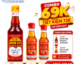 CHỈ 69K – CÓ NGAY COMBO GỒM 1 CHAI NƯỚC MẮM 30 ĐỘ ĐẠM VÀ 2 CHAI DẦU CÁ HỒI ĐẠI HỌC NHA TRANG