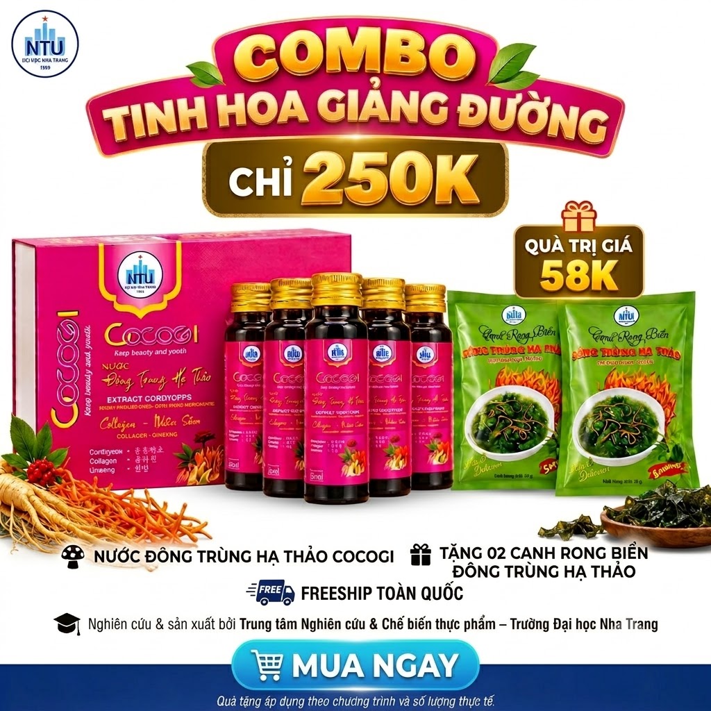 Combo Tinh Hoa Giáng Dương – 250K Tặng 2 Canh Rong Biển