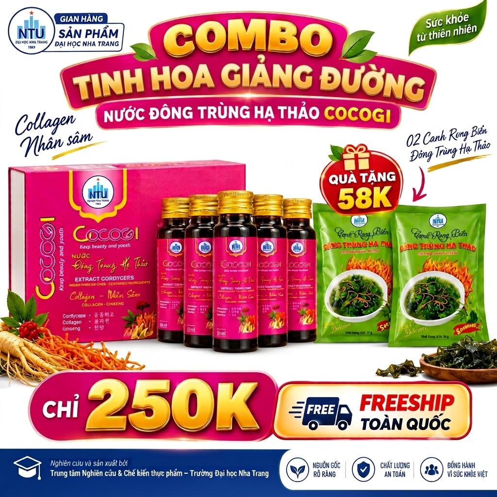 Combo Tinh Hoa Giáng Dương – 250K Tặng 2 Canh Rong Biển