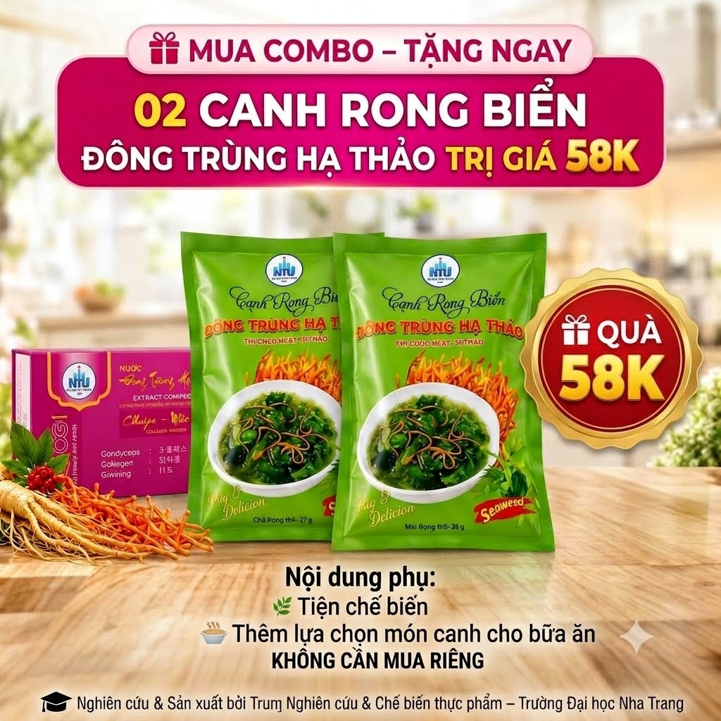 Combo Tinh Hoa Giáng Dương – 250K Tặng 2 Canh Rong Biển