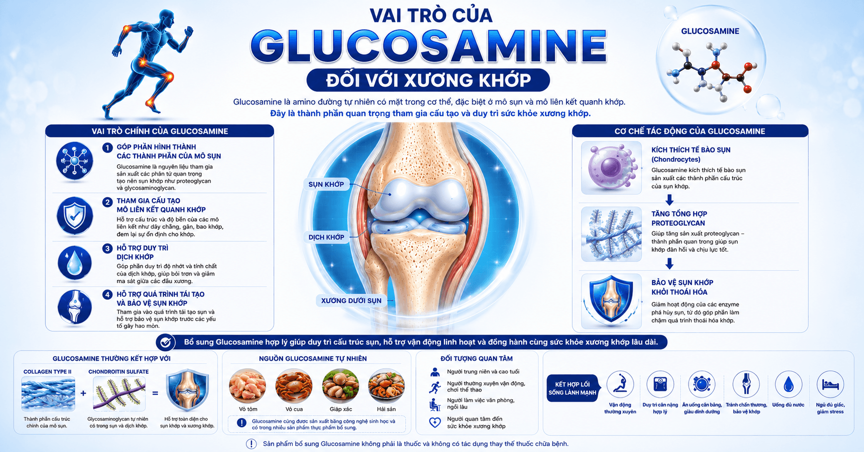 Glucosamine Là Gì? Bí Quyết Bổ Sung Đúng Cho Sụn Khớp