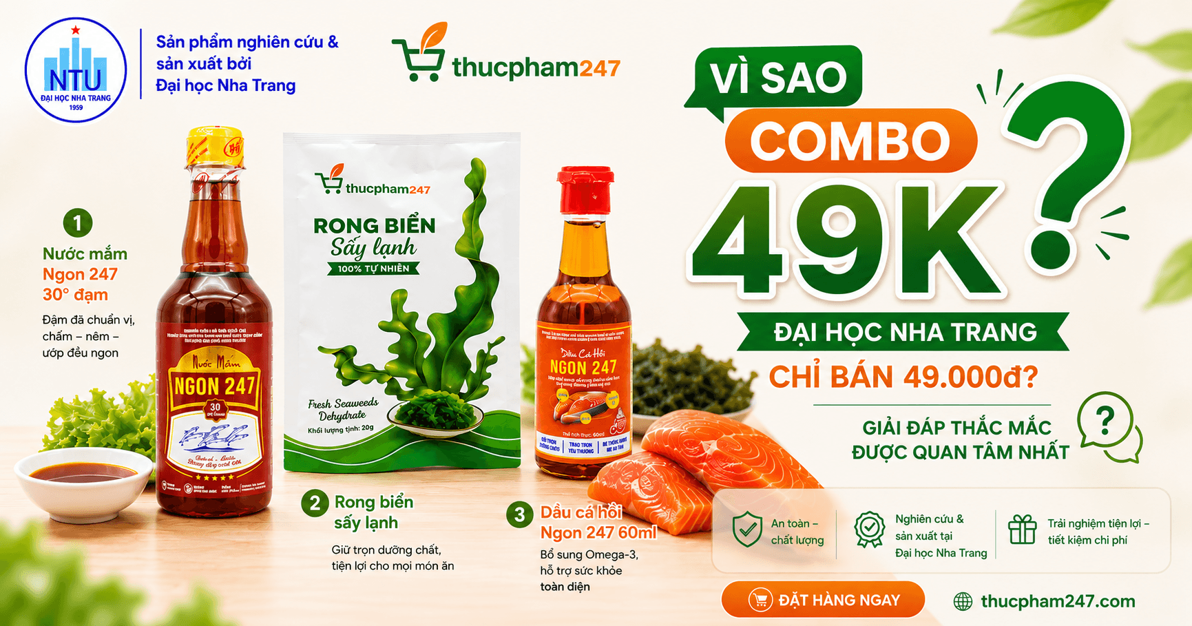 Vì Sao Combo 49K Đại Học Nha Trang Chỉ Bán 49.000đ? Giải Đáp Thắc Mắc Được Quan Tâm Nhất