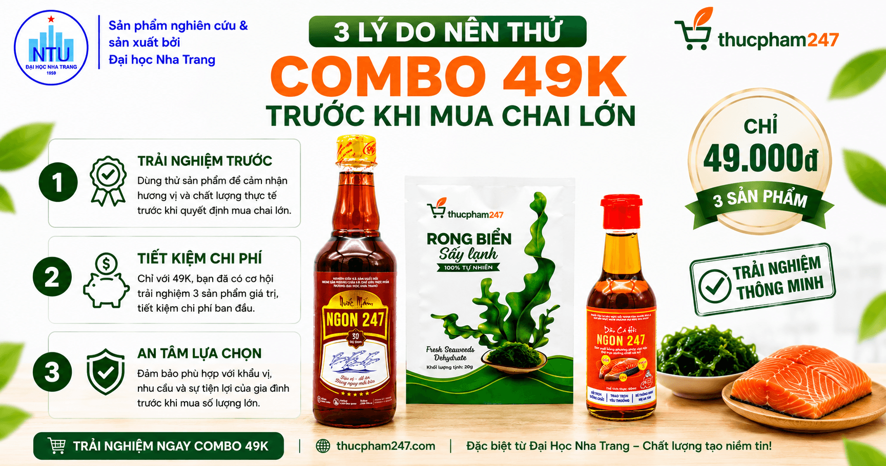 3 Lý Do Nên Thử Combo 49K Trước Khi Mua Chai Lớn