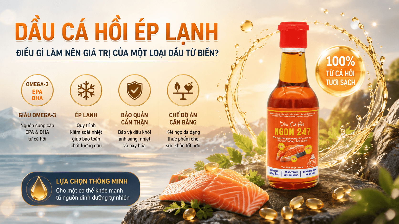 Điều gì làm nên giá trị của Dầu Cá Hồi ?