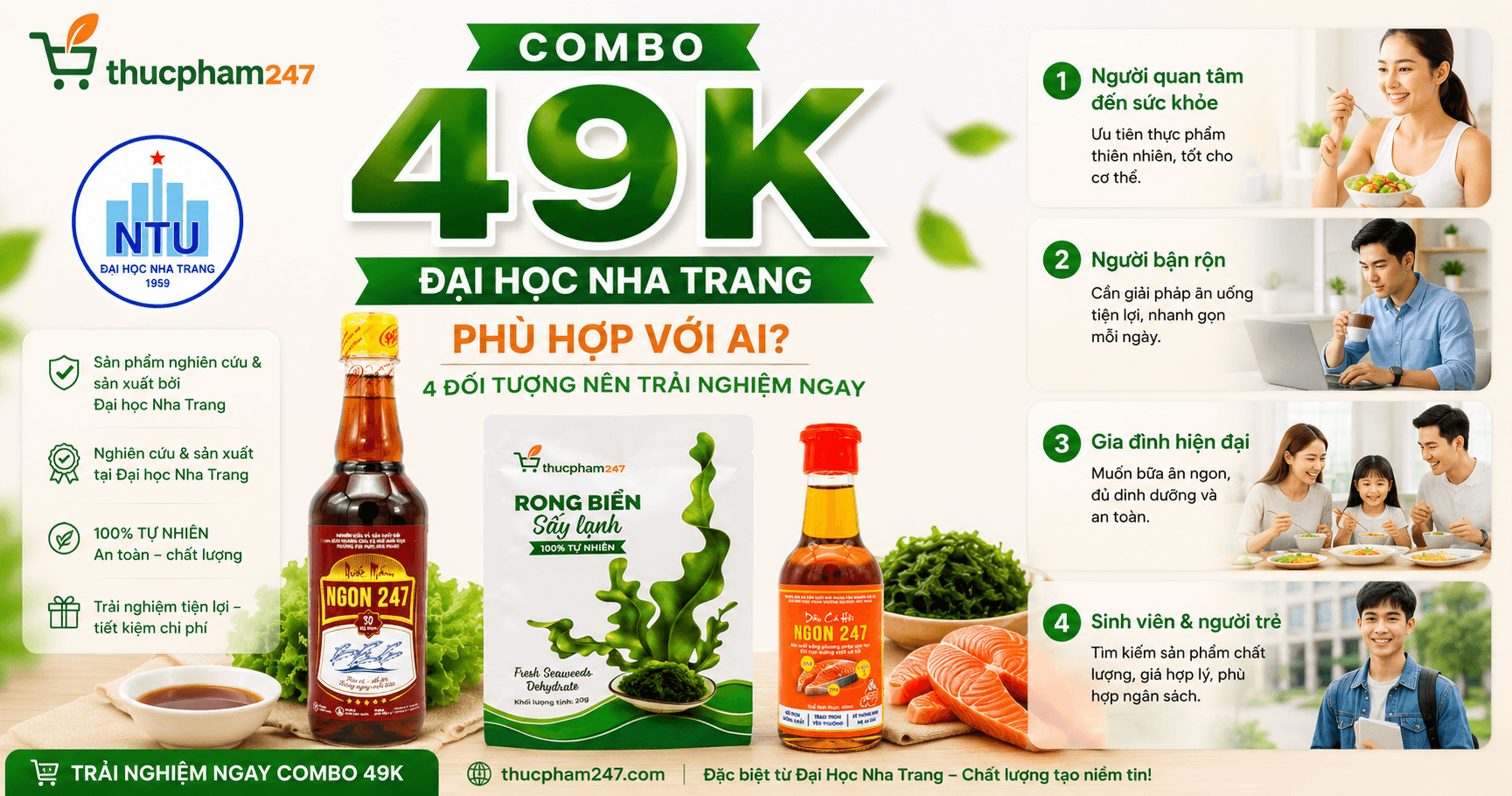 Combo 49K Đại Học Nha Trang Phù Hợp Với Ai? 4 Đối Tượng Nên Trải Nghiệm Ngay